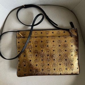 MCM metallic pouch/crossbody bag